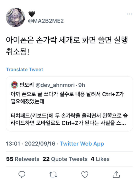 핸드폰으로 글쓰다가 날라갔을때 ctrl+z 기능쓰는법 | 인스티즈
