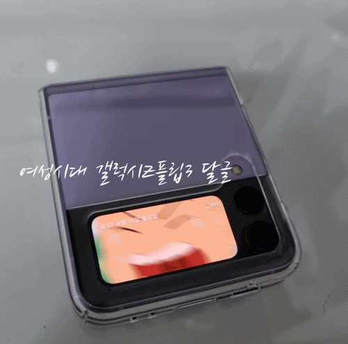 갤럭시Z플립3 외부액정에 움짤 적용한 샷들.gif | 인스티즈
