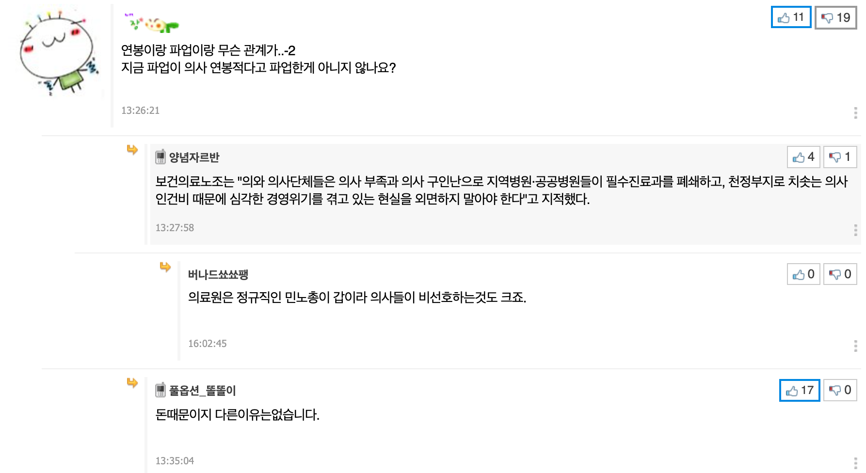 파업한 의사들 진짜 연봉 뜸 | 인스티즈