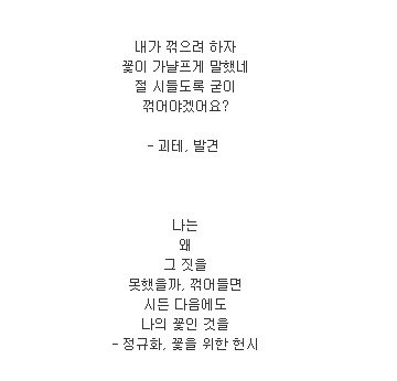 삶은 가질 수도 버릴 수도 없으니 공백 사이의 글이라도 갖겠다 | 인스티즈