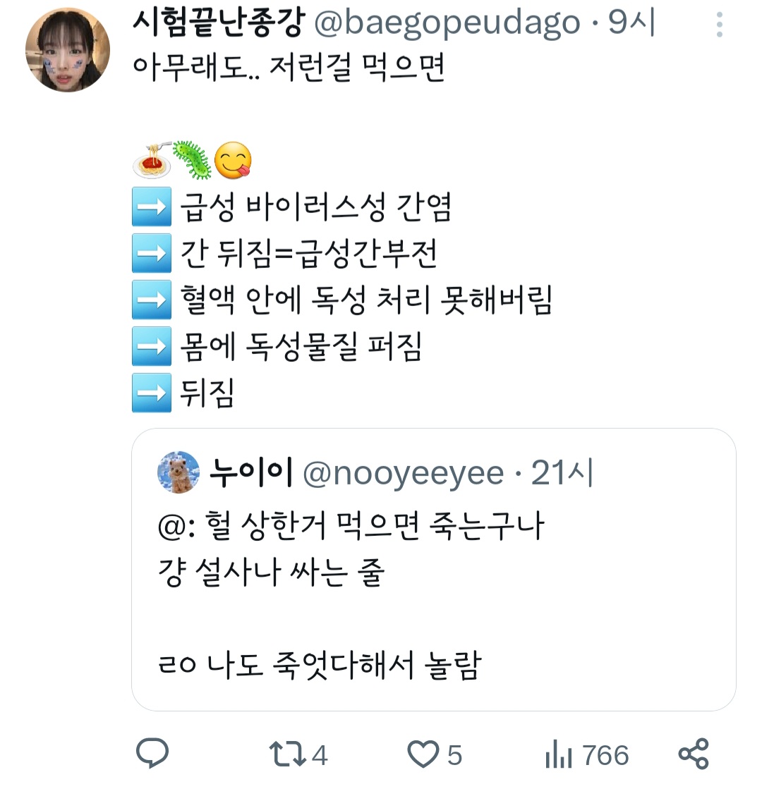 헐 상한거 먹으면 죽는구나 걍 설사나 싸는 줄 | 인스티즈