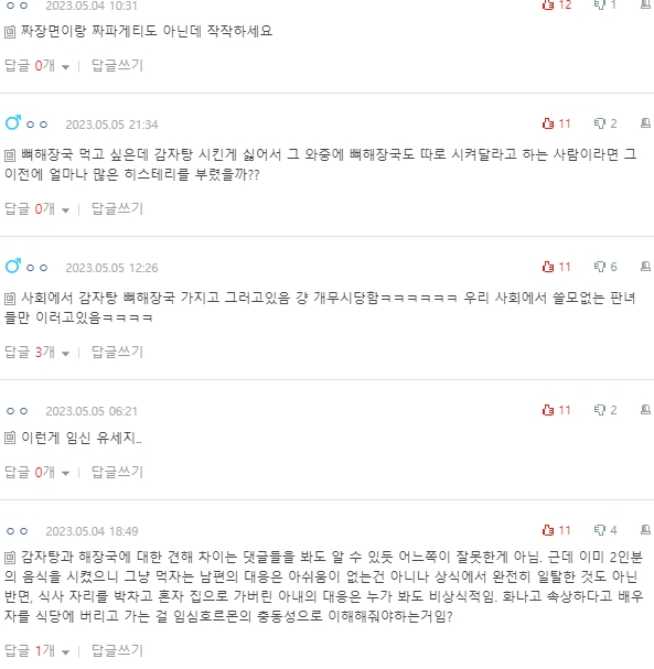 [네이트판] 뼈해장국과 감자탕이 뭐가 다른지 모르겠다는 남편 | 인스티즈