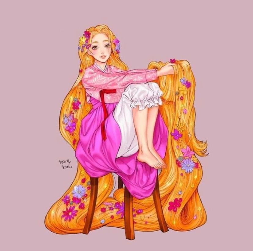 한복을 입은 디즈니 공주들.jpg | 인스티즈