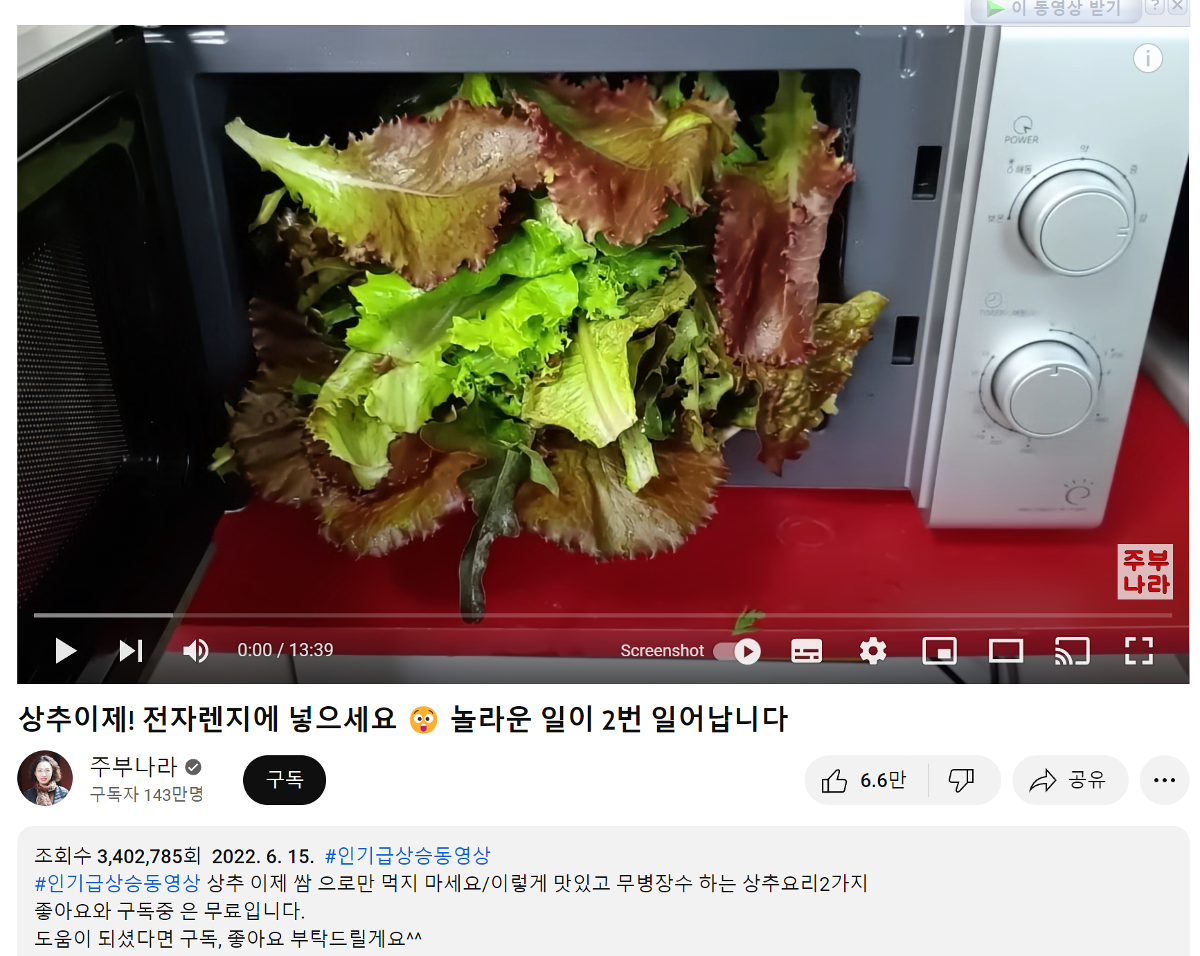 영상 콘셉트를 베낀 요리유튜버 | 인스티즈