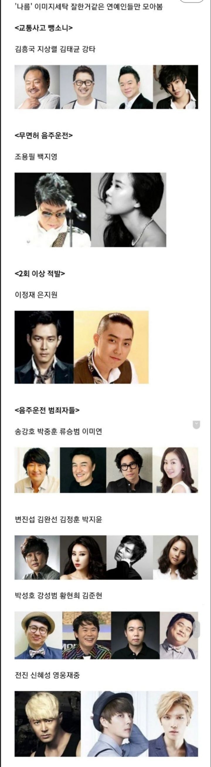 김새론도 문제지만, 연예인 음주운전 너무빨리 잊어버리고, 너무 관대하고, 너무 많다 | 인스티즈