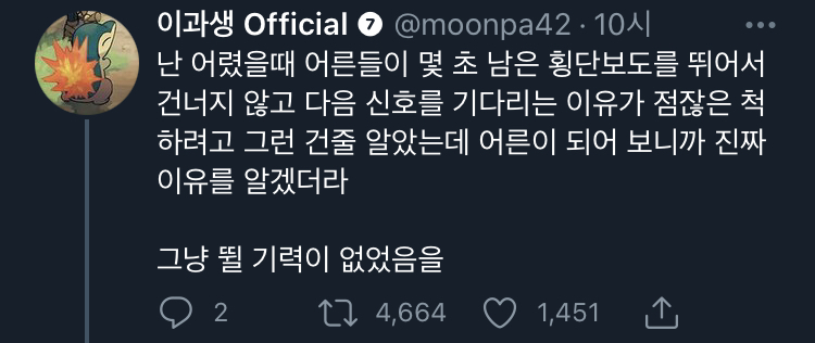 어른들은 왜 신호등 앞에서 뛰질 않아? | 인스티즈
