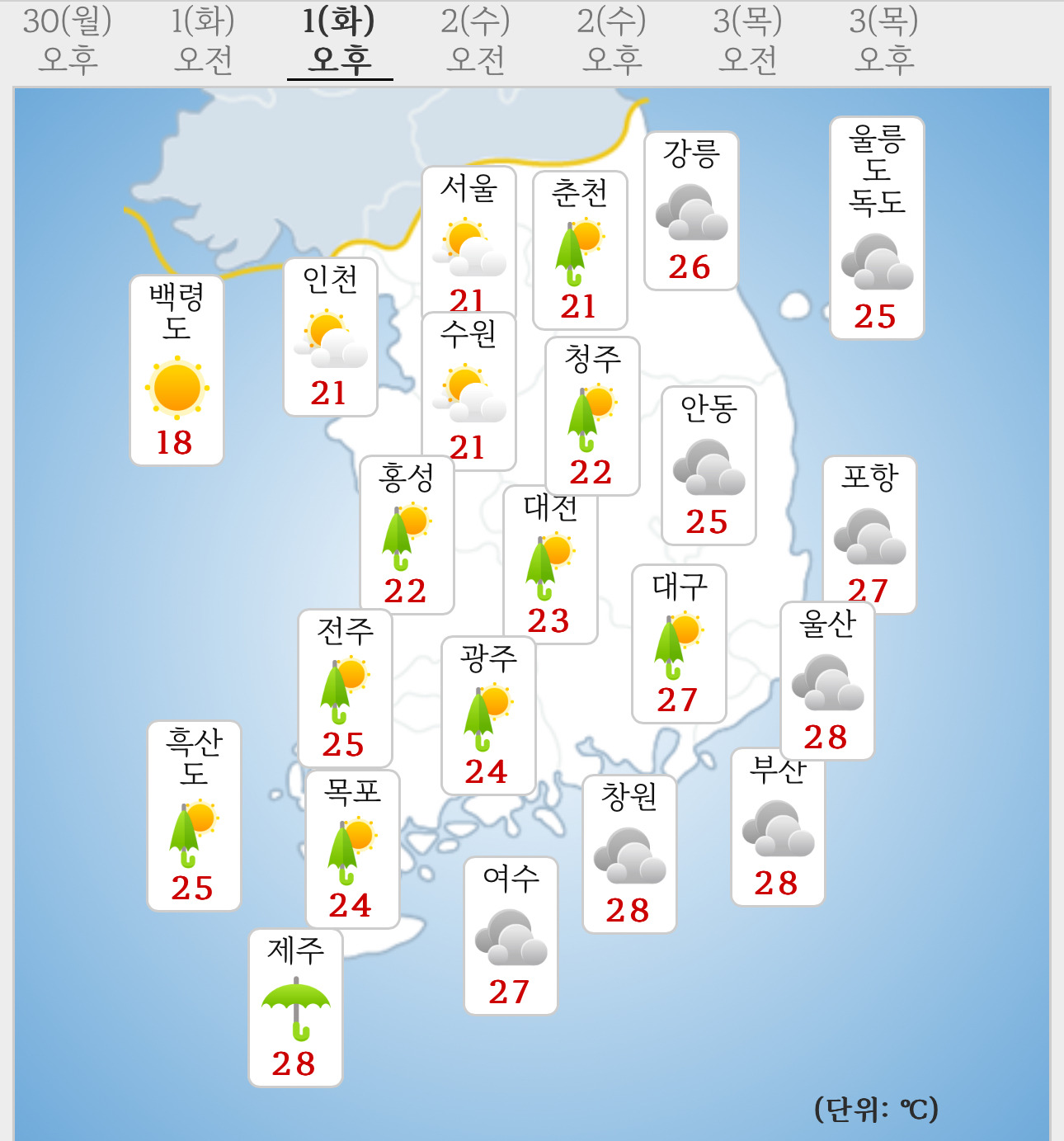 🌾🌾해지려고 하는 내일 날씨 예보 | 인스티즈