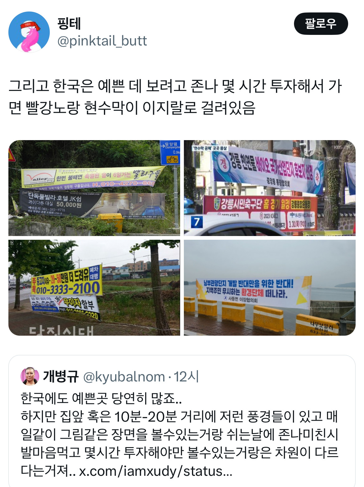 같은 인간으로 태어났는데 누구는 이런풍경 보면서 살아가고 누구는 메가커피컴포즈파리바게트휴대폰제일싼곳탕후루탕화쿵푸.twt | 인스티즈