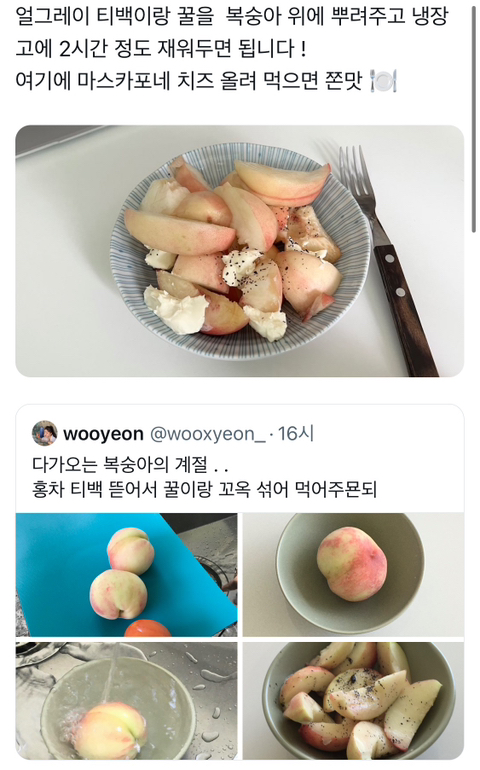 다가오는 복숭아의 계절 추천 레시피! | 인스티즈