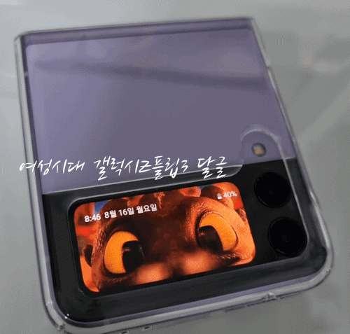 갤럭시Z플립3 외부액정에 움짤 적용한 샷들.gif | 인스티즈