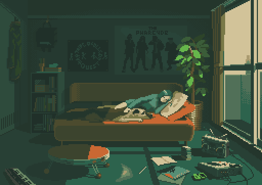 새벽을 가로지르는 픽셀아트...gif | 인스티즈