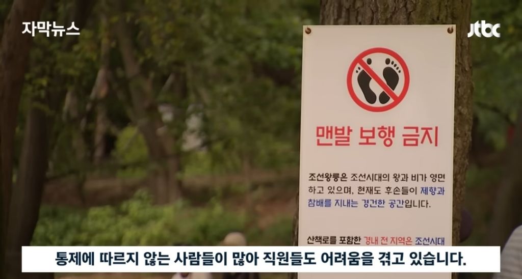 경고문도 무시하고 맨발걷기 하는 사람들 | 인스티즈