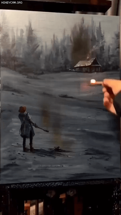 불을 붙여야 완성이 되는 그림 | 인스티즈