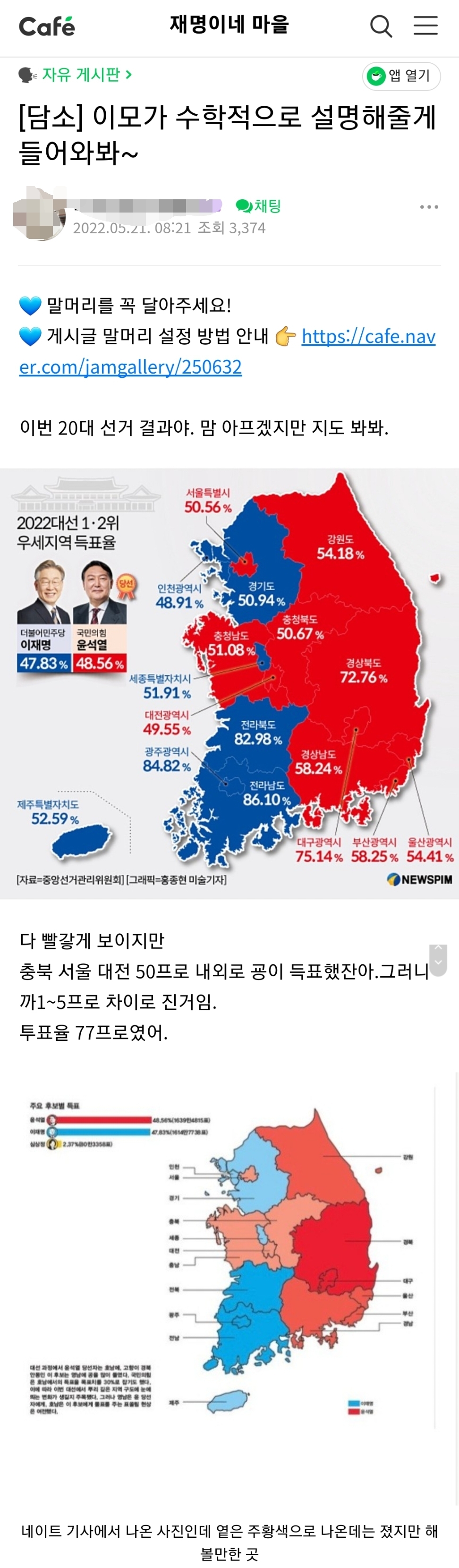 대선때 이재명 뽑은 사람 85%만 투표장 나와도 지선 이김 | 인스티즈