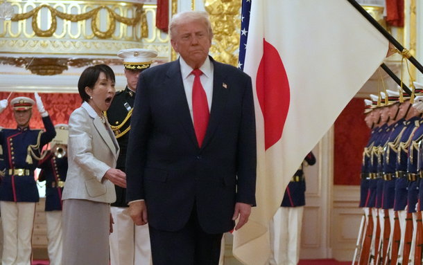 트럼프 일장기 패싱에 당황한 다카이치 총리 | 인스티즈