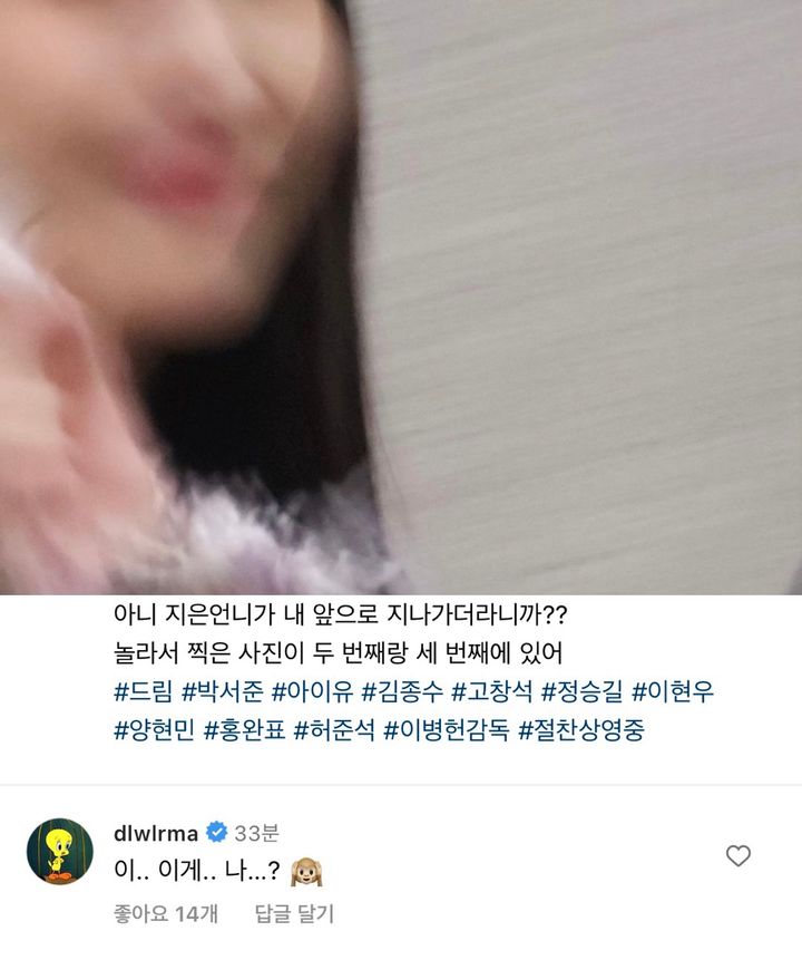 아이유가 인스타에 달고 있는 댓글 | 인스티즈