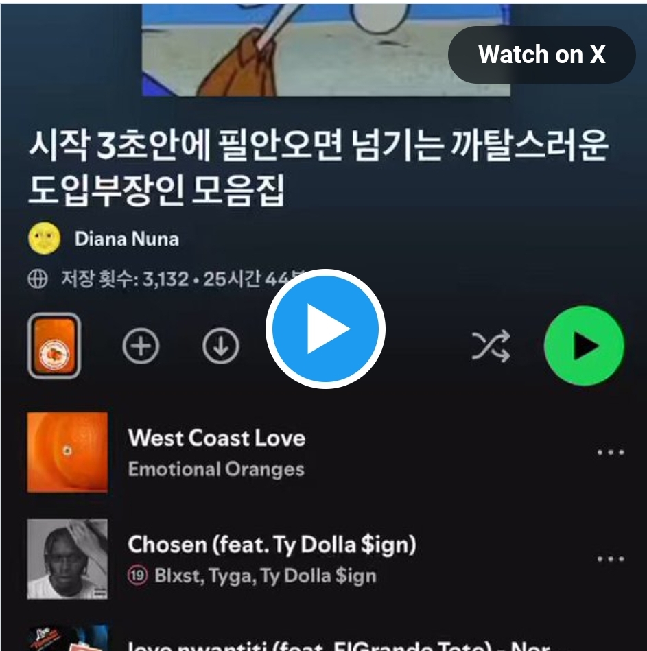 시작3초안에 필안오면 넘기는 까탈스러운 도입부장인 모음집.twt | 인스티즈