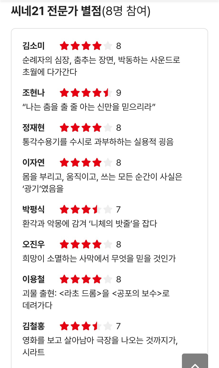 씨네21 평점이 엄청 좋은 영화 시라트 | 인스티즈