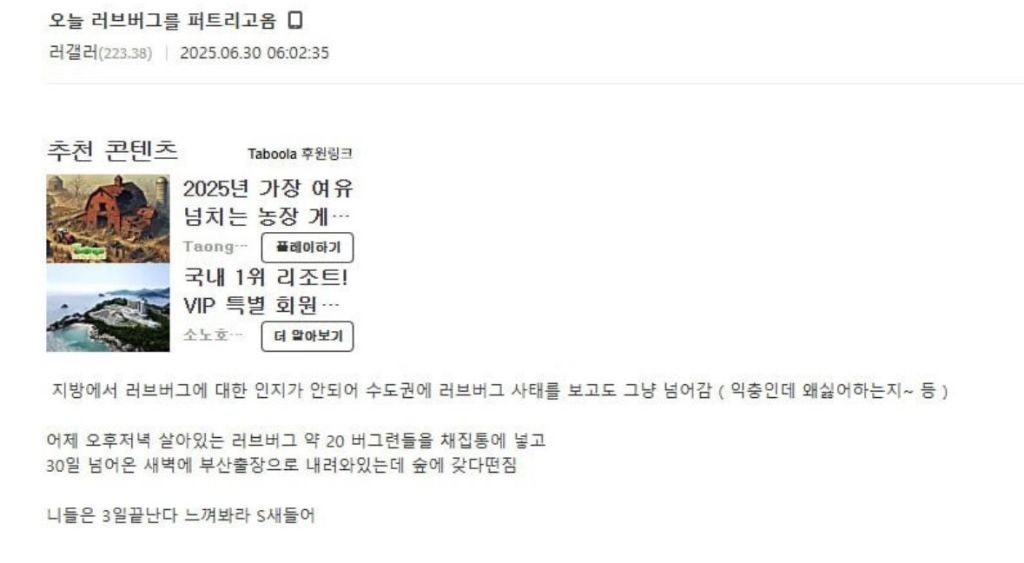 ??? : 지방에 러브버그 퍼트리고옴 | 인스티즈