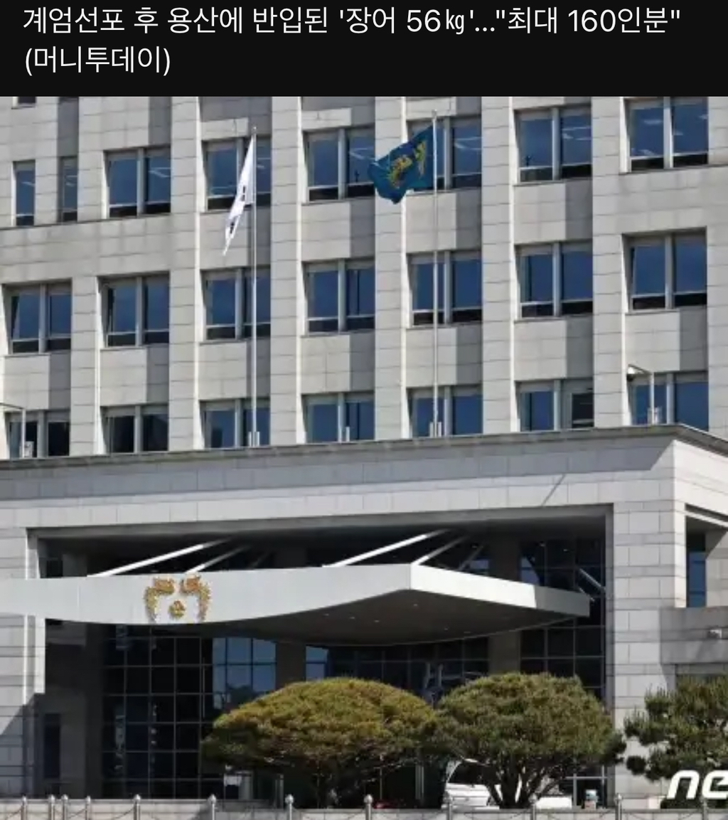 계엄 선포 후 용산에 장어 56kg 들어간 이유 | 인스티즈