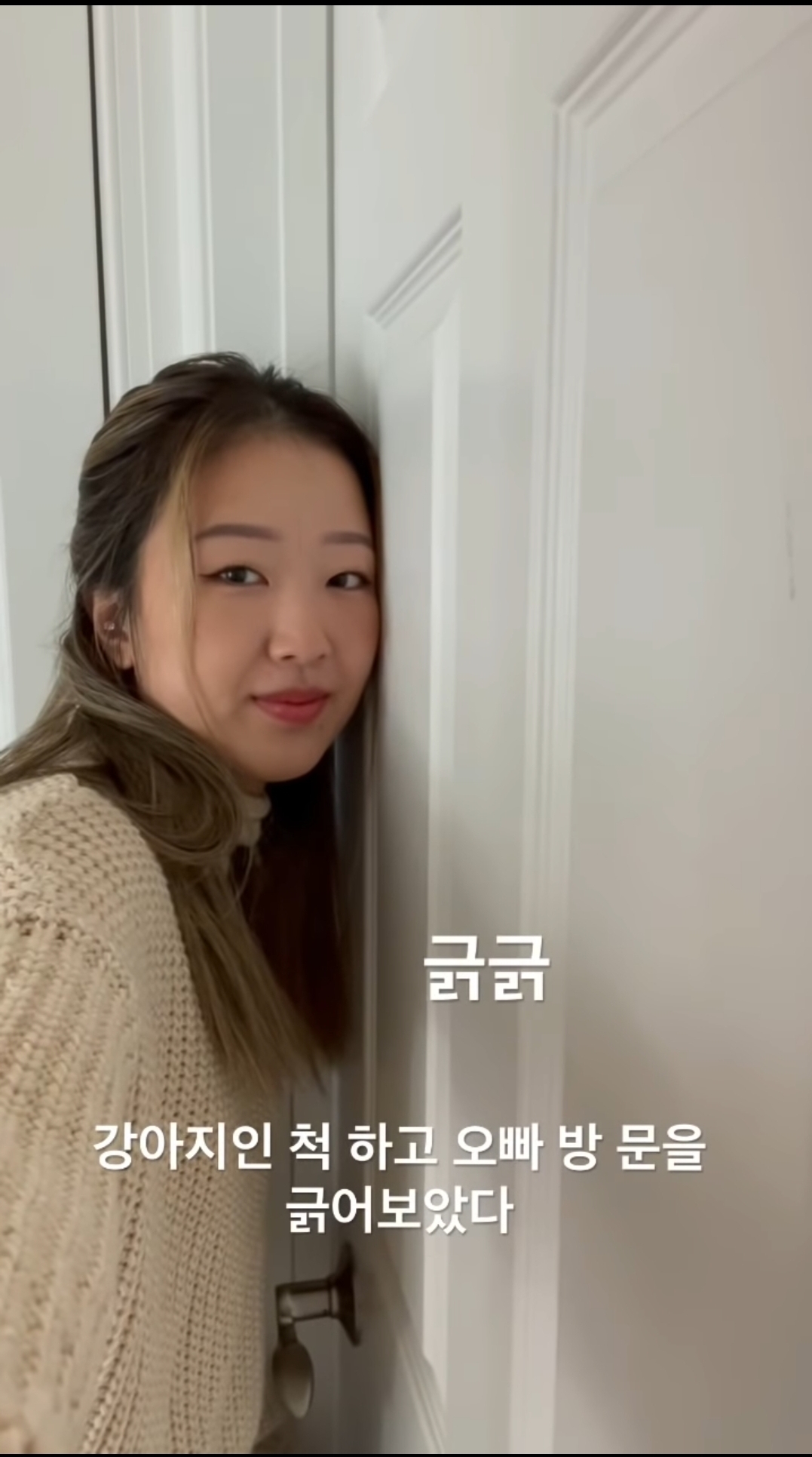 강아지인척하고 오빠 방문을 긁어보았다 | 인스티즈