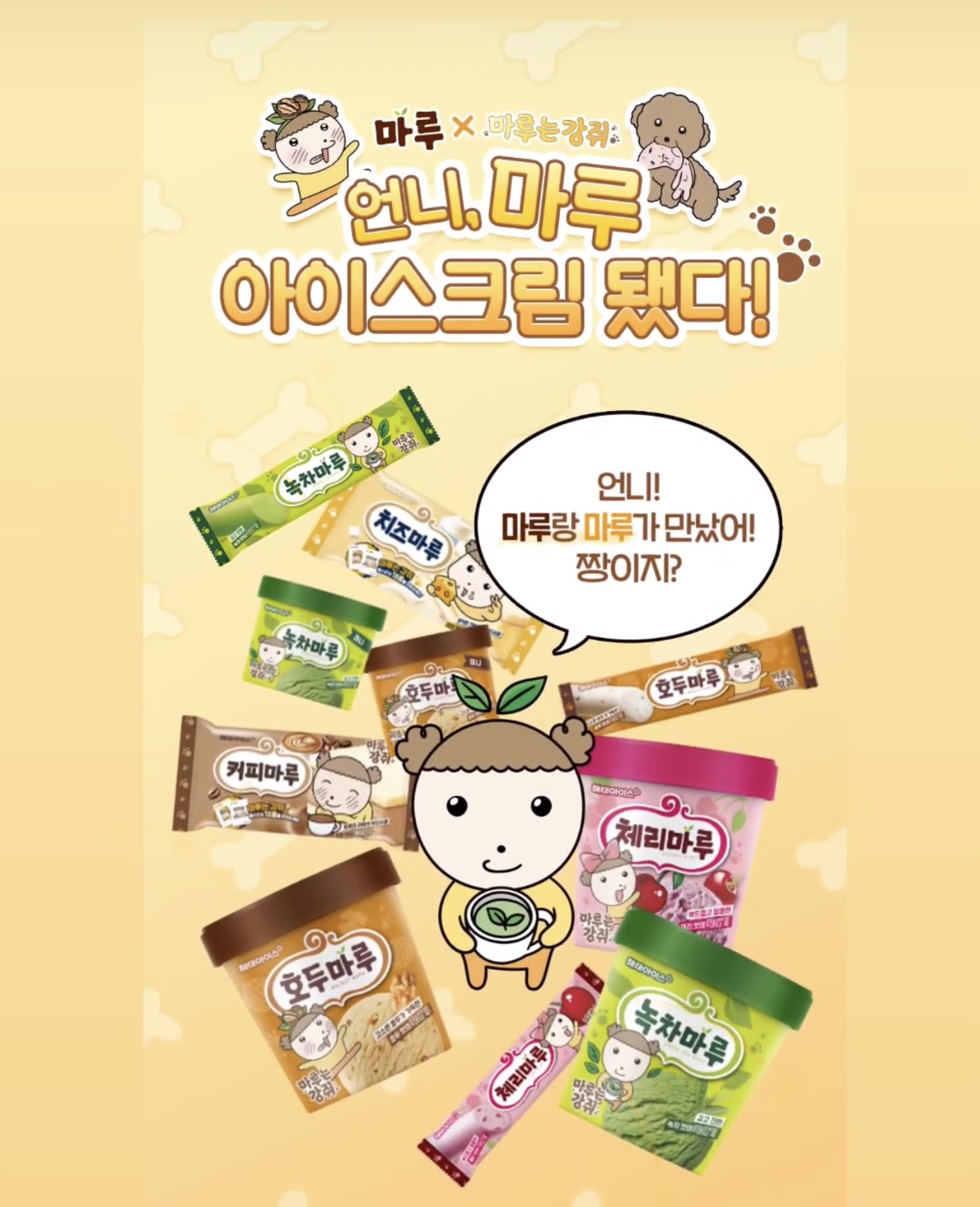 해태 아이스크림 마루와 만난 마루는 강쥐 | 인스티즈