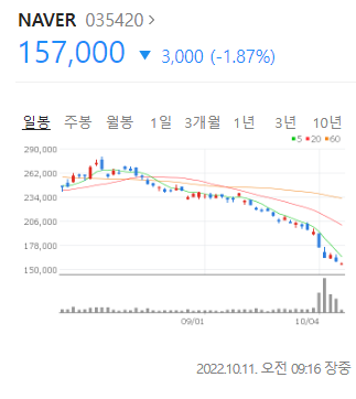 5만원대 밑으로 내려간 카카오 외 국장 상황 | 인스티즈