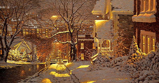 눈쌓인 겨울밤 전문 화가 | 인스티즈