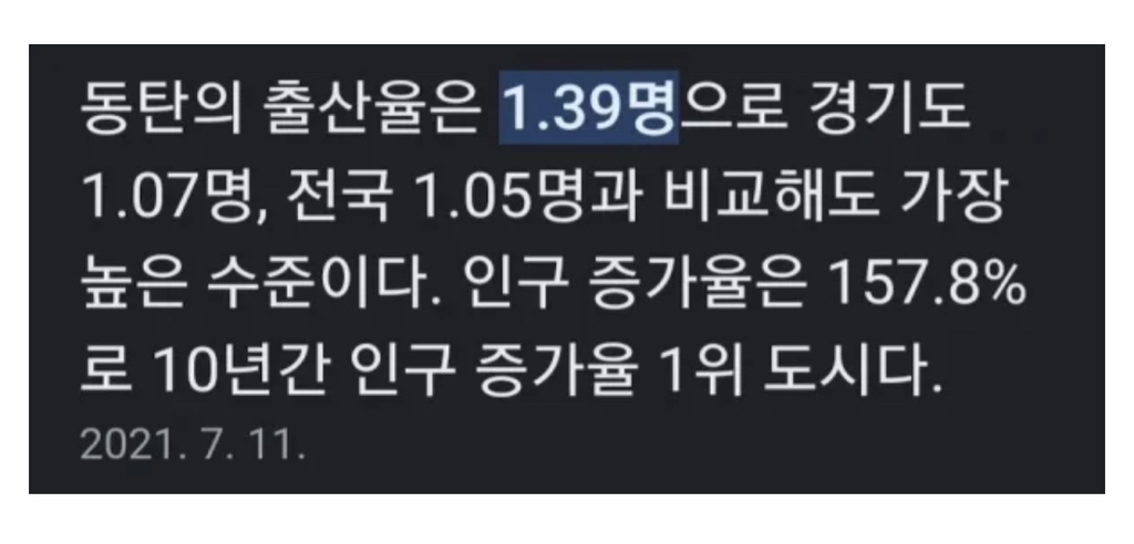 작년에 전국 출생률 1위 찍었다는 신도시 | 인스티즈