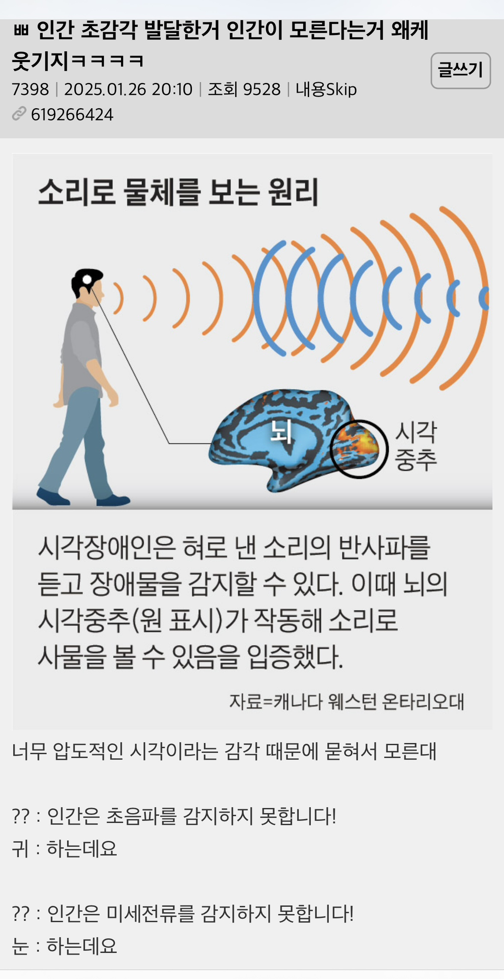 인간 초감각 발달한거 인간이 모른다는거 왜케 웃기지ㅋㅋㅋㅋ | 인스티즈