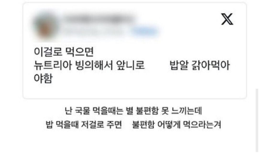 밥 먹을 때 개적폐 숟가락 | 인스티즈