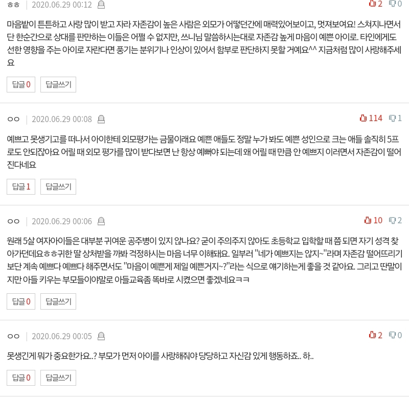 5살 딸이 못생겨서 걱정이에요.pann | 인스티즈