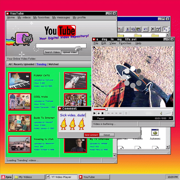 현재 인기 있는 사이트들의 90년대 레트로 스타일.gif | 인스티즈