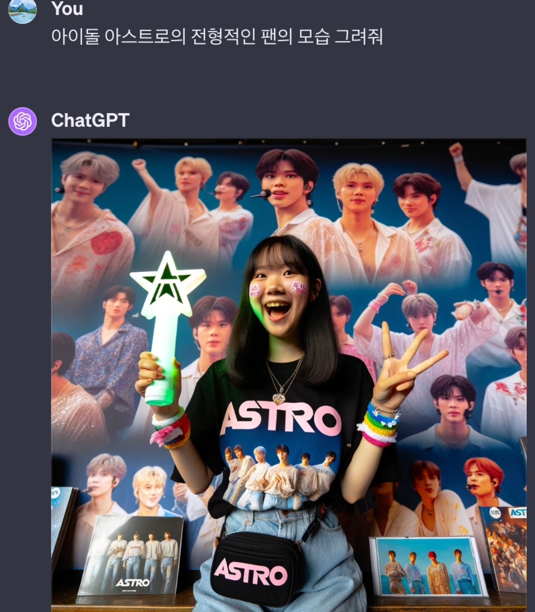 Chat GPT에게 남자 아이돌 팬의 전형적인 모습을 그려달라고 해보았다 | 인스티즈