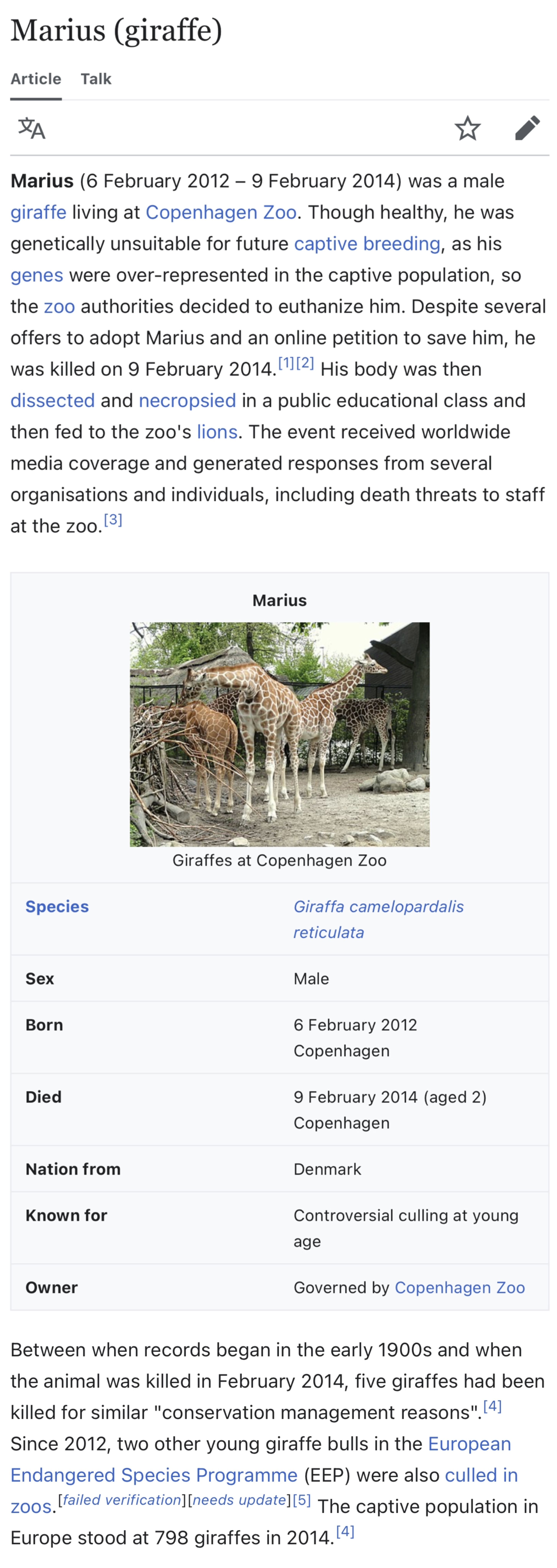 일부 혹은 많은 유럽 동물원에서 관행처럼 벌어지는 일 | 인스티즈