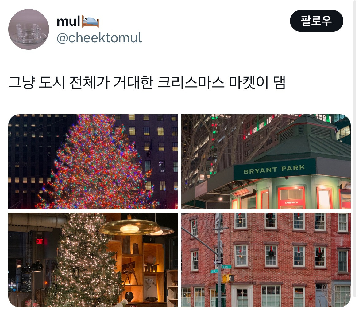 지구 최강의 크리스마스 호들갑을 느끼고싶다 - 12월의 뉴욕..twt | 인스티즈