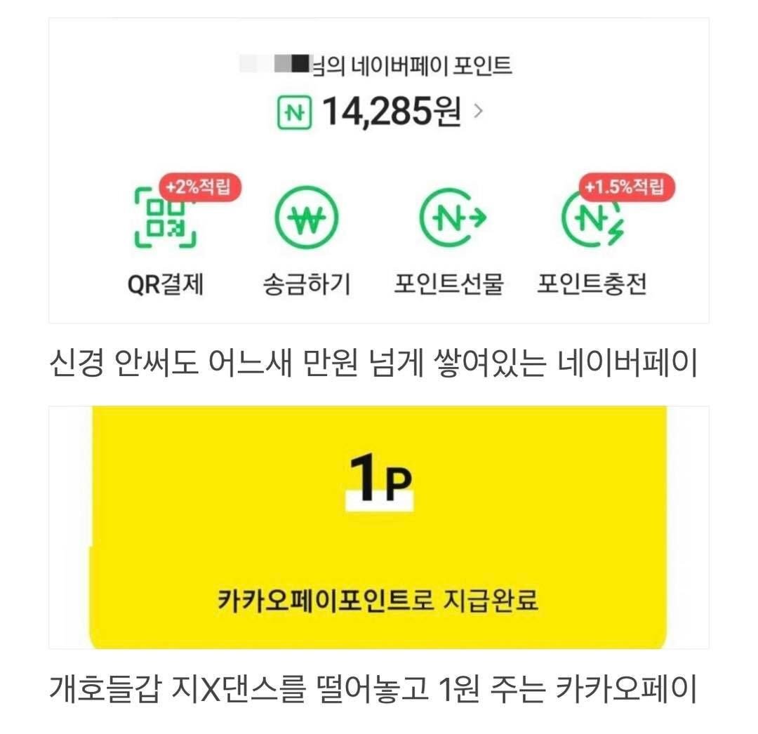 네이버페이와 카카오페이의 차이 | 인스티즈