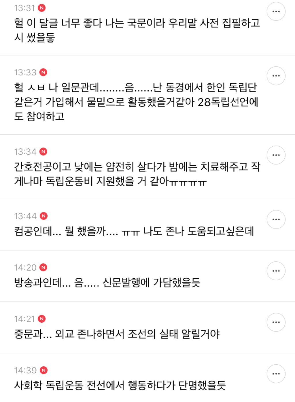 여시가 일제강점기 시대 사람이었다면 어떠한 형태의 독립운동을 했을지 전공살려 생각해보기 달글 캡쳐��🇷 | 인스티즈