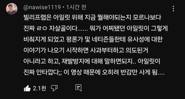 빌리프랩 대신 아일릿 입장문 써주고 방향성 알려주는 네티즌들 | 인스티즈