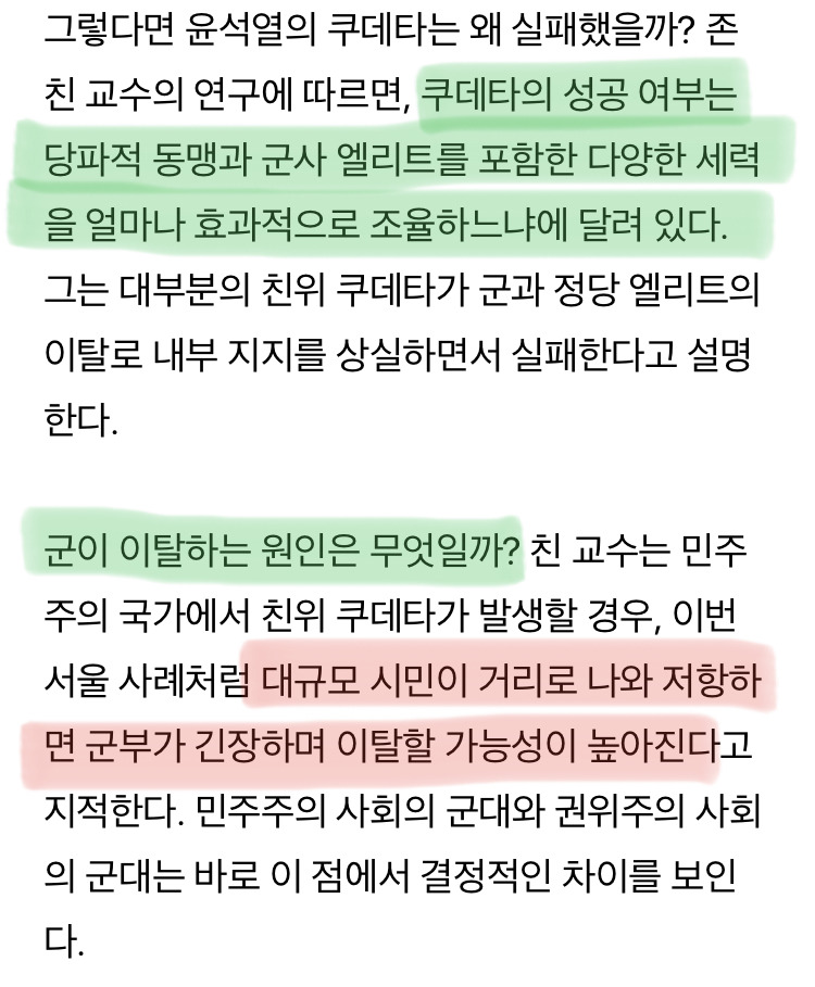 전세계 쿠데타 연구자가 분석한 윤석열 쿠데타 실패원인 | 인스티즈