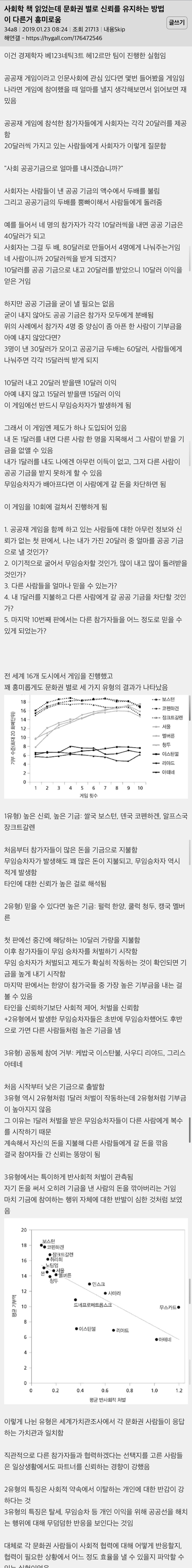사회학 책에서 문화권별로 신뢰 유지하는 방법이 다르다고 하는데 | 인스티즈
