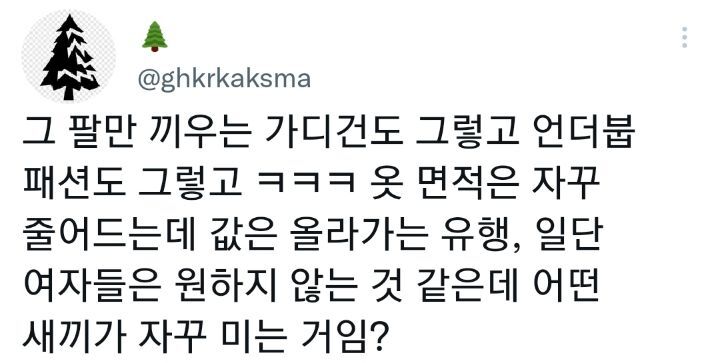 트위터 실트"언더붑 패션"feat. 노브라는 비허용인데 언더붑은 허용인 한국 | 인스티즈