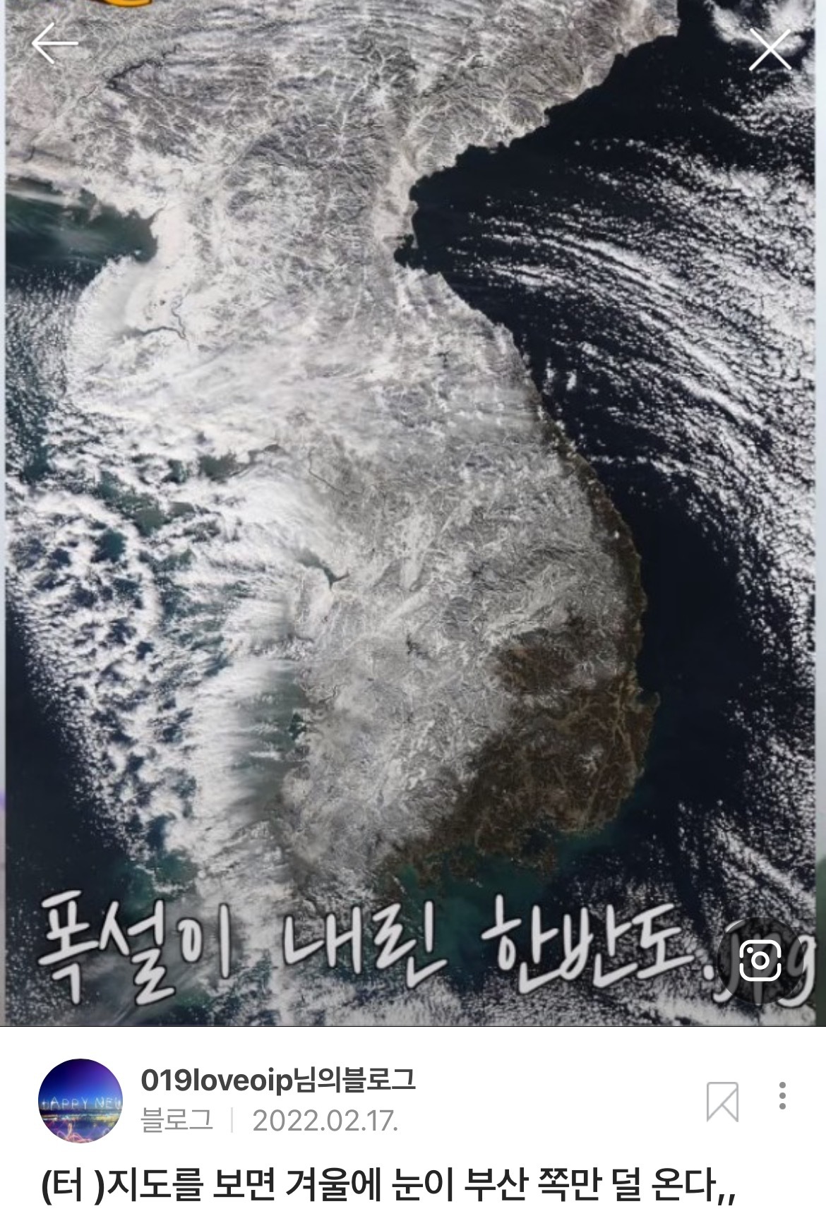 전국 다 와도 부산, 경남만 피해가는 눈 | 인스티즈