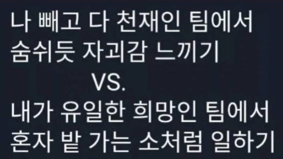천재들 사이에서 자괴감 느끼기 vs 바보들 사이에서 소처럼 일하기 | 인스티즈