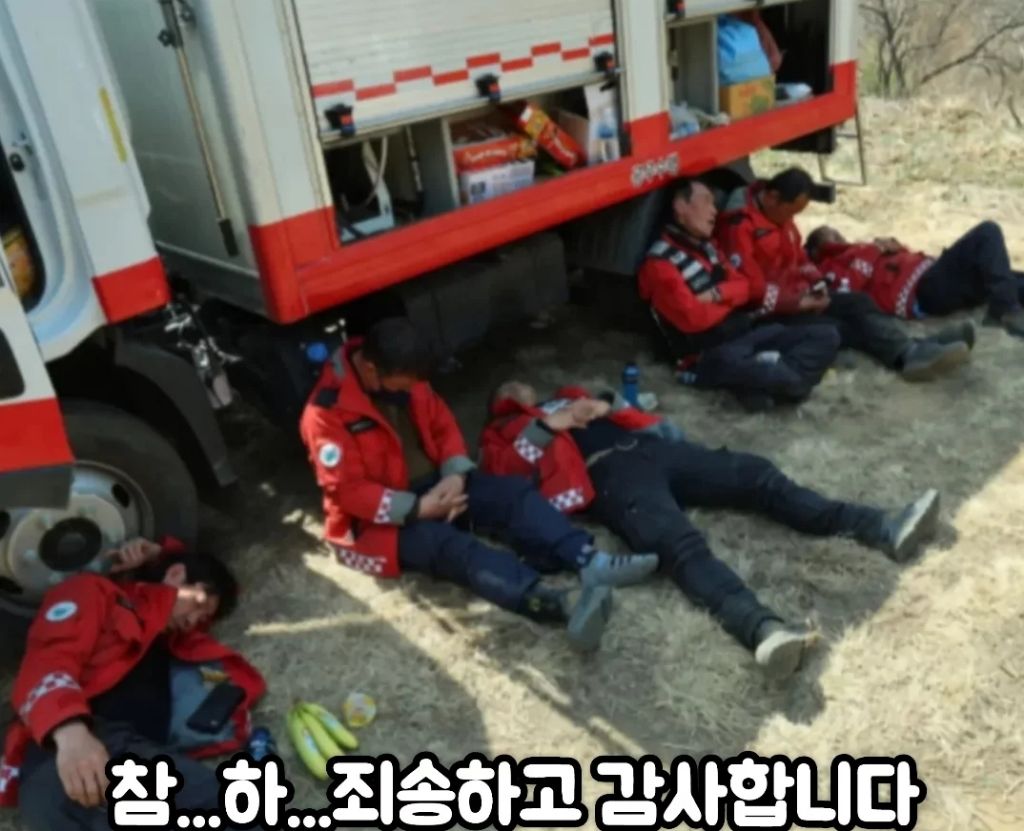 모든 국회의원들이 꼭 봤으면 하는 지쳐쓰러진 대원들 | 인스티즈