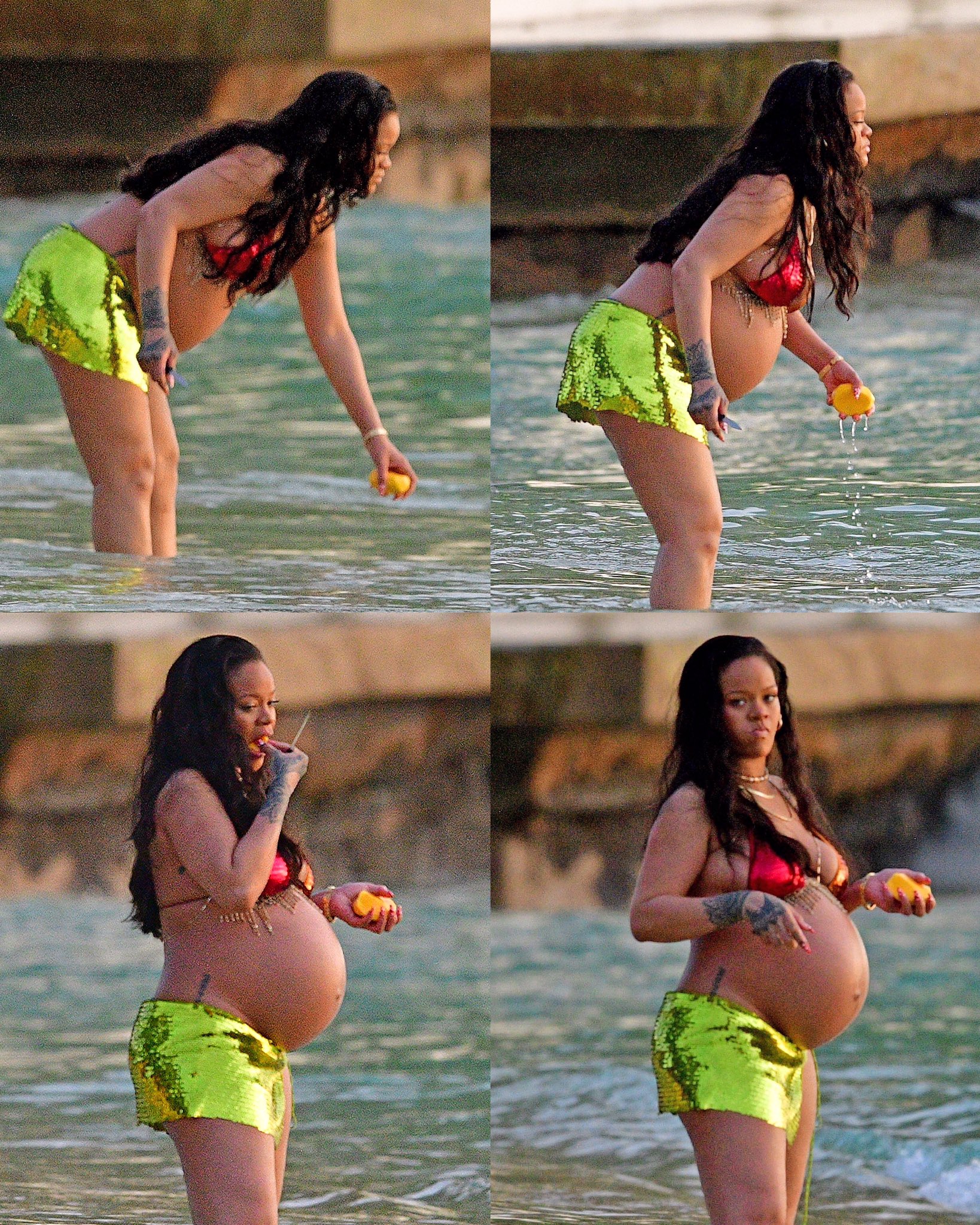 해외에서 화제였던 리한나 과일먹는 방법 | 인스티즈