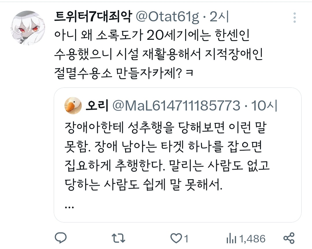 장애아한테 성추행을 당해보면 이런 말 못함 | 인스티즈