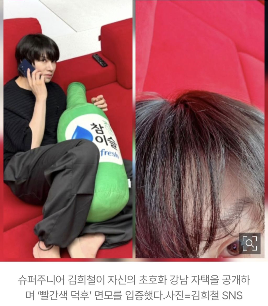 '65억 강남집' 김희철, 온통 빨간 인테리어..."진짜 빨갛긴 해" | 인스티즈