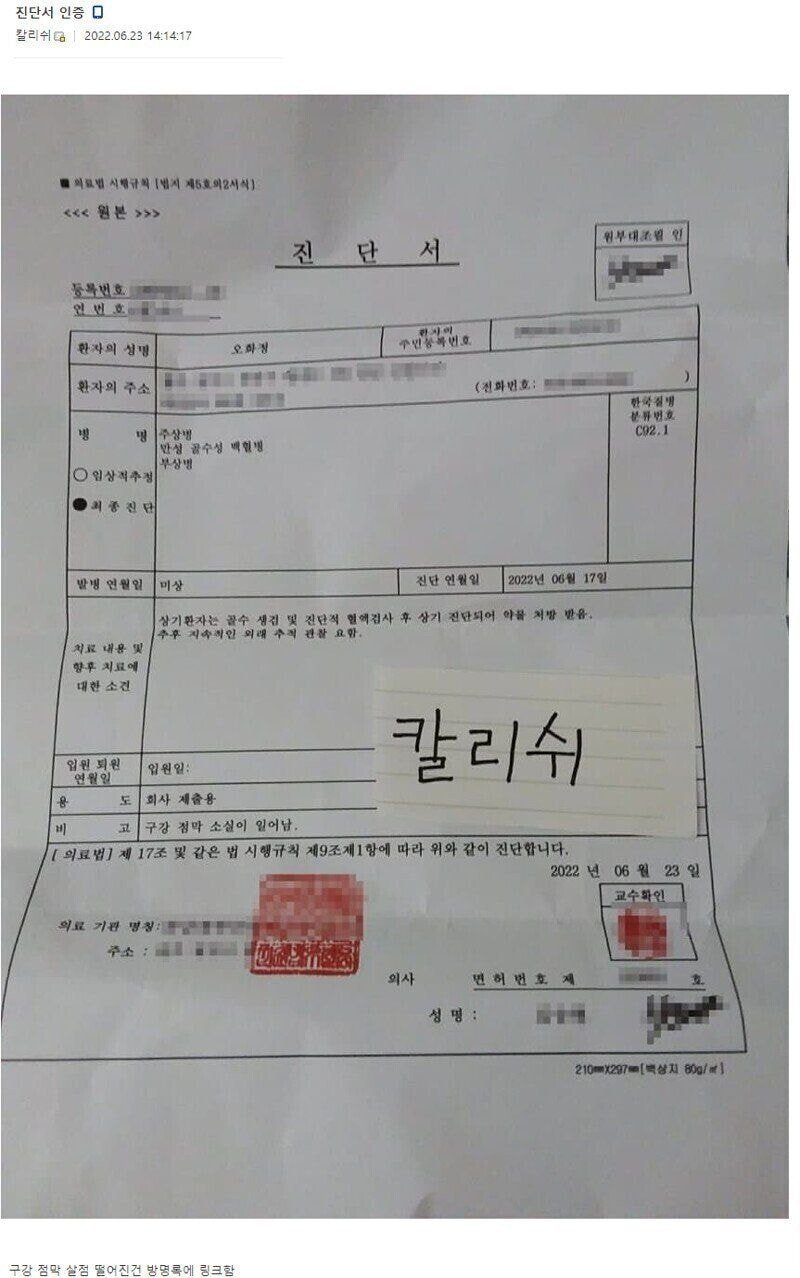 (혐오주의) 디시도 경악한 백혈병 걸린 디시인의 집안 사정 | 인스티즈