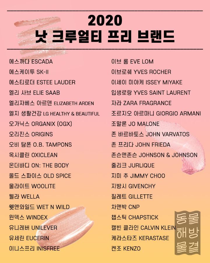 동물실험 안하는 브랜드 & 하는 브랜드 정리 | 인스티즈